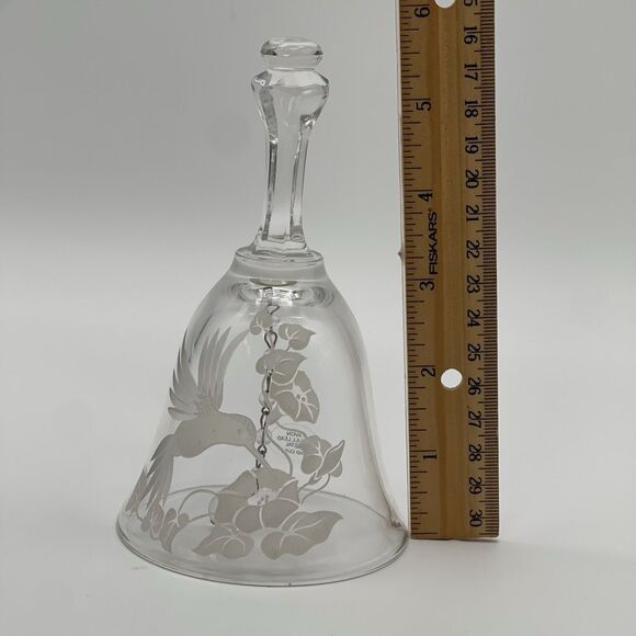 AVON Lot Set of 4 Lead Crystal Wine Goblet Glass Bell Candlestick Holders Footed - Picture 13 of 16